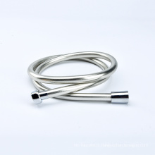 Bathroom Anti-Kink Replacement Smooth Silver Shower Stainless Steel Hose with Brass Coupler 1.2m